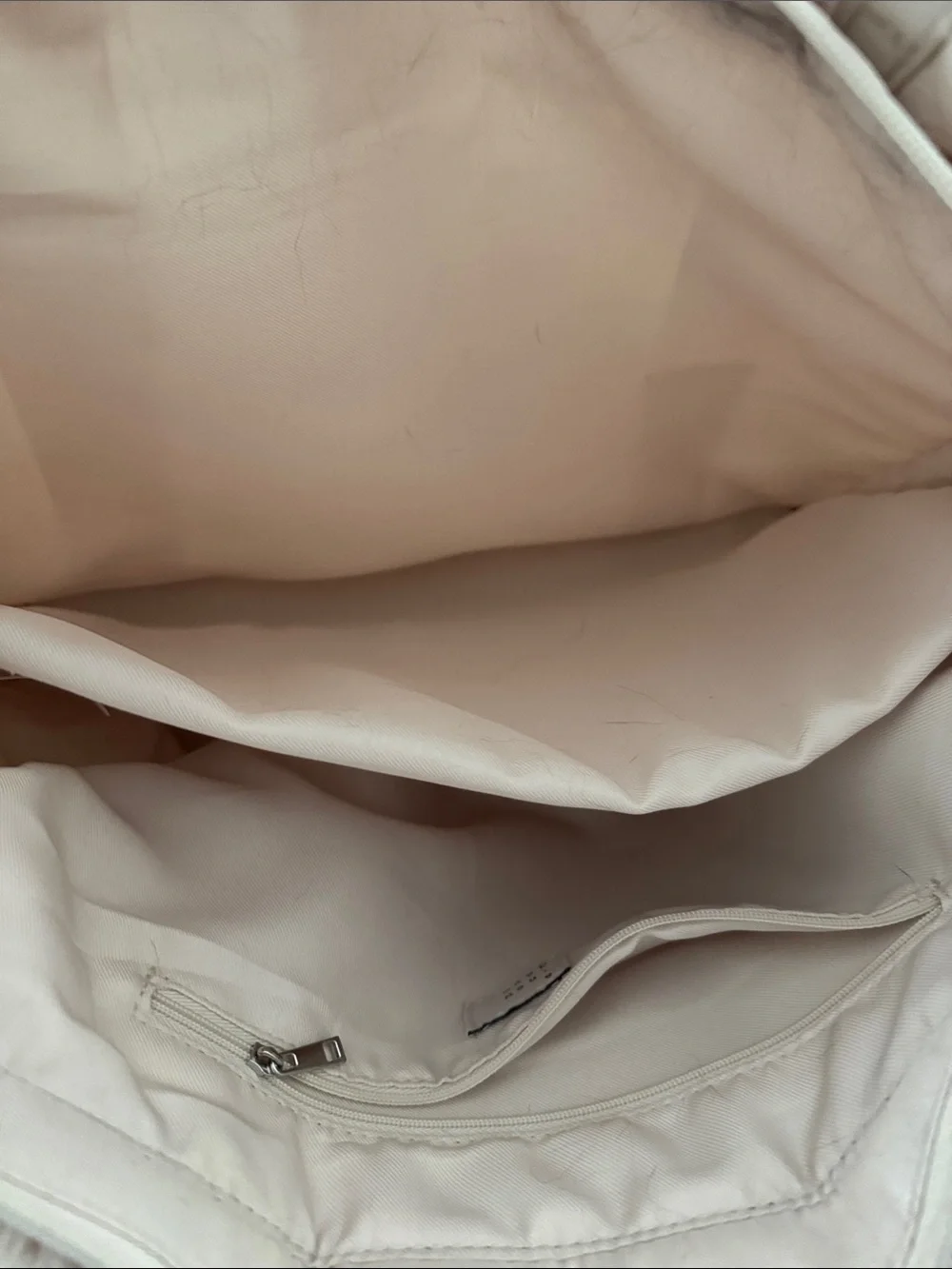 Quilted Laptop Tote in Light Taupe